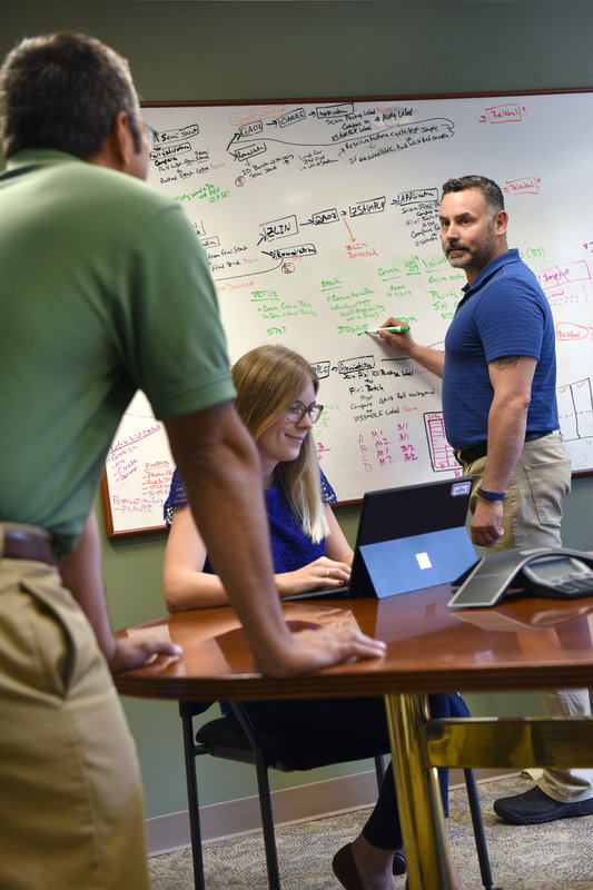 I T staff members in a meeting